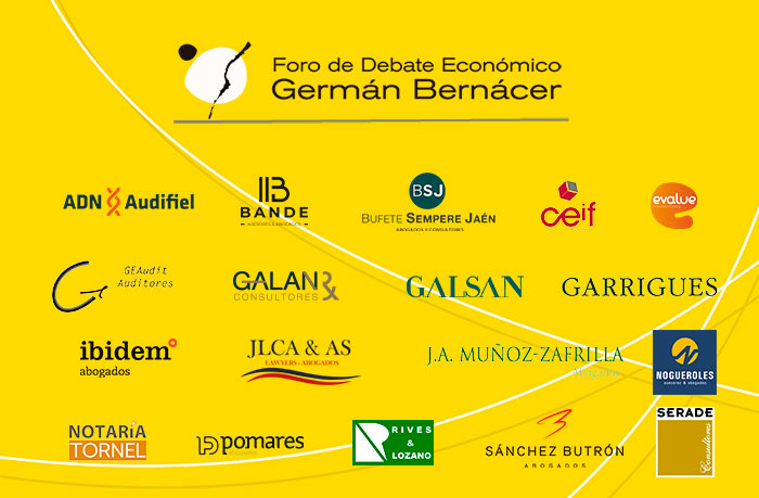 Panel con logos de socios Foro Germán Bernácer