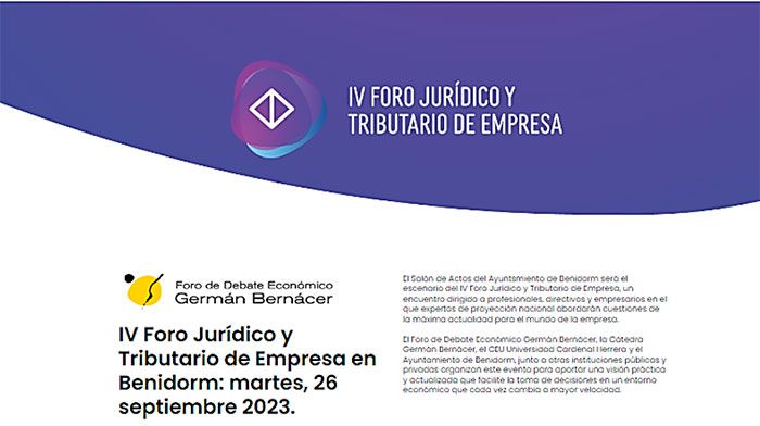 Cartel del Foro Jurídico y Tributario de Empresa 2023